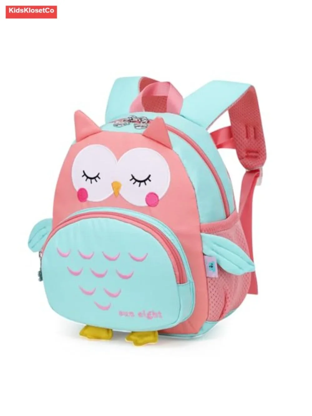 Lightweight Water-Resistant Toddler Backpack with Chest Strap, Cute Owl Design